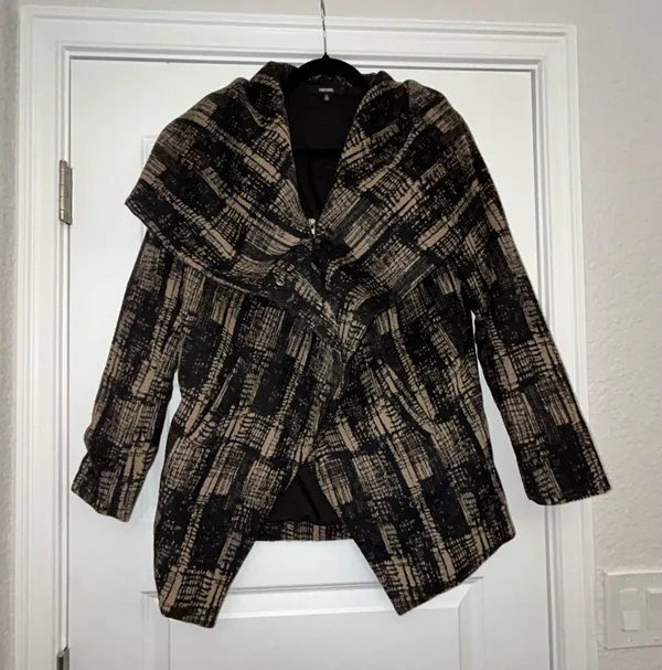 Funktational Long Sleeve Lagenlook Wool Blend Coat - Image 4