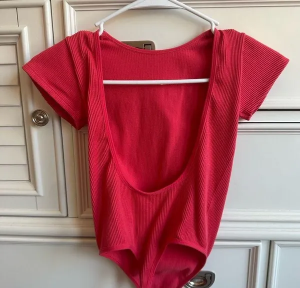 Urban Outfitters Coral Open Back Bodysuit - Image 2