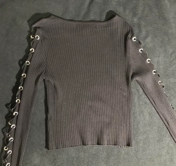 Forever 21 Lace-Up Long Sleeve Top - Image 3