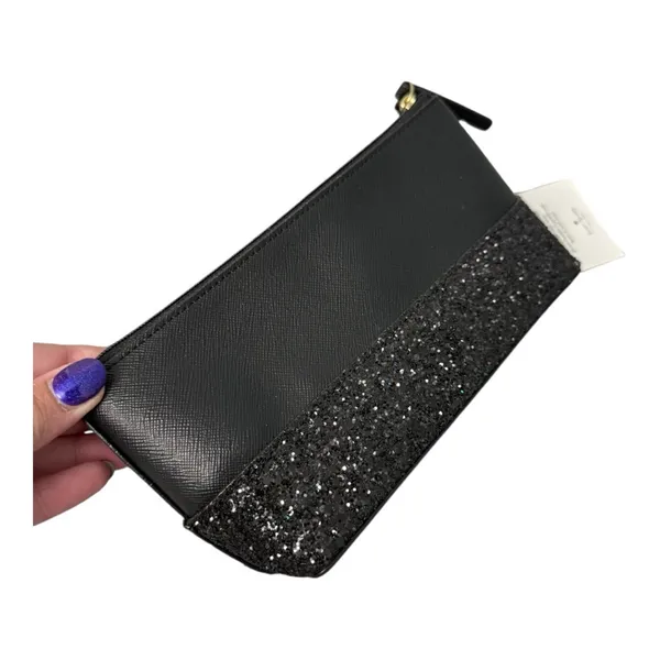 Kate Spade New York Little Shiloh Greta Court Glitter Pouch Black NWT Cityscape - Image 3