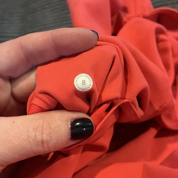 Lululemon Wunder Under Pant in Full-On Luon fabric Coral Size 8 EUC - Image 12