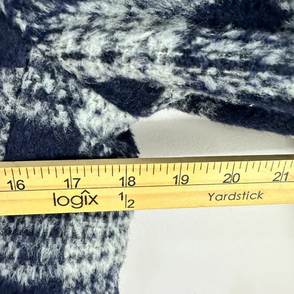 Old Navy Peacoat Women Small Plaid‎ Wool Blend Double Breasted Preppy Academia - Image 6