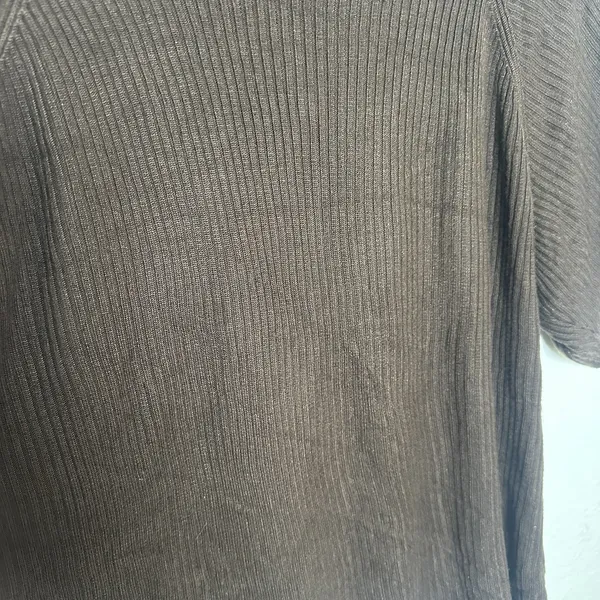Vintage Spenser Jeremy Silk Cotton Ribbed Short Sleeve Knit Sweater Top‎ Size M - Image 9