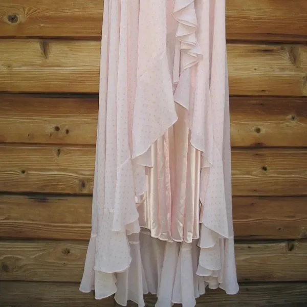 NWT Mac Duggal POLKA DOT ASYMMETRICAL RUFFLE GOWN Pink Size 0 - Image 12