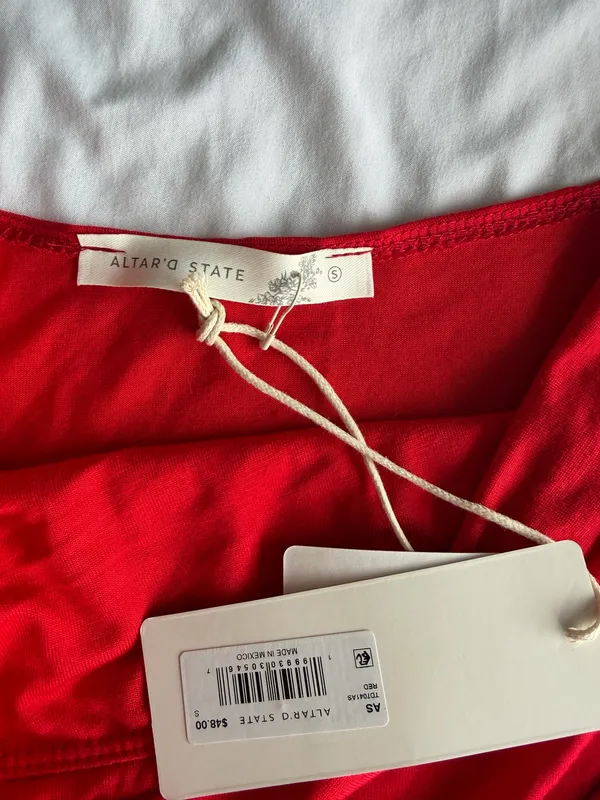 red altard state off the shoulder top nwt - Image 3