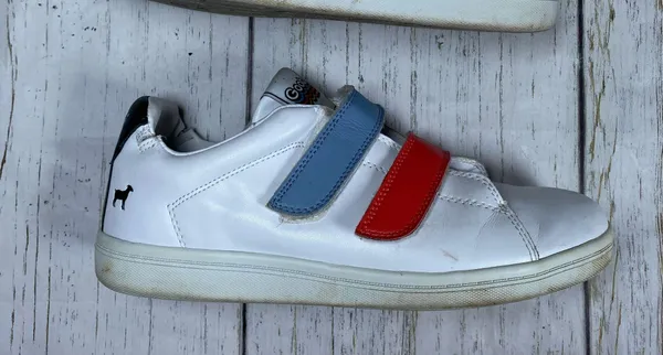 Goats The 005 Leather Sneaker Velcro Straps White Size 8.5 - Image 4