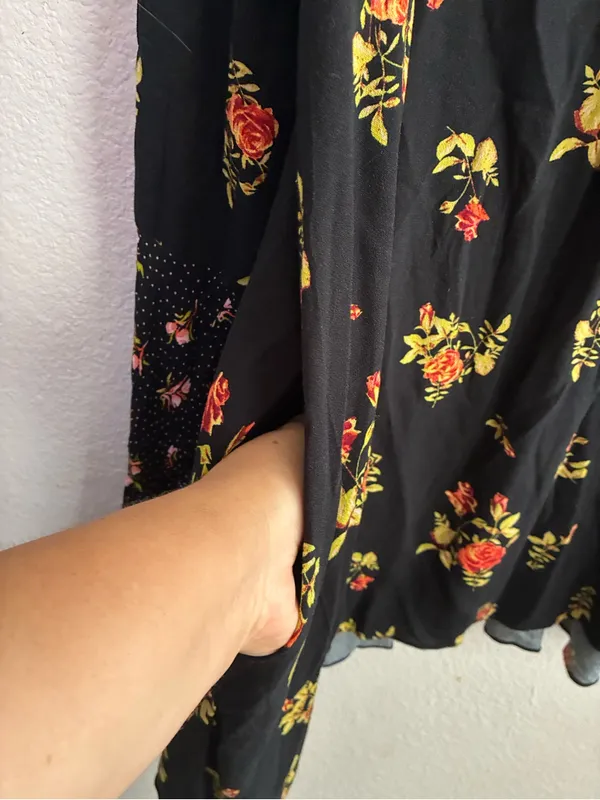 🆕Free People Tate Floral-Print Tunic Dress Black Combo XL🆕 - Image 9
