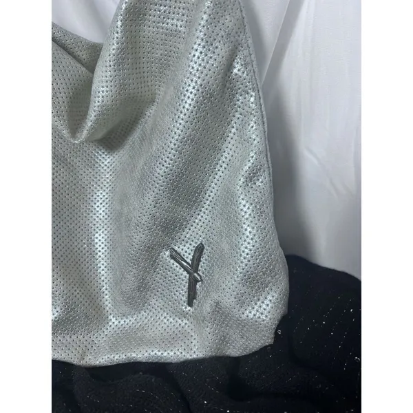 Suri‎ Frey Crossbody Shoulder Hobo Bag Purse Silver Vegan Tassel EUC - Image 5