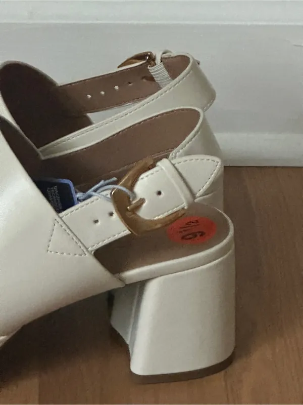 Aerosoles Camilla Beige Cream Platform Open Toe Sandals Heels Shoes NWT - Image 7