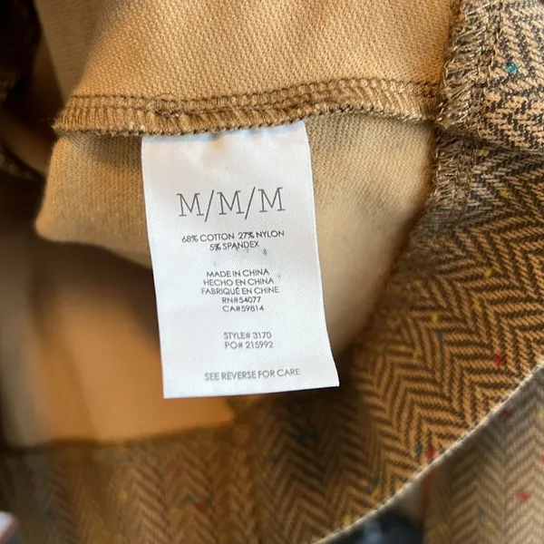 CAbi #3170 Penny Brown Tweed Herringbone Blazer Jacket, Medium - Image 5