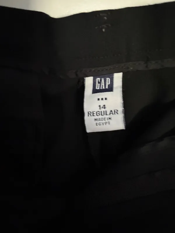 GAP Women's Black Dress Pants Straight Leg Flat Front Solid Regular Fit - Image 4