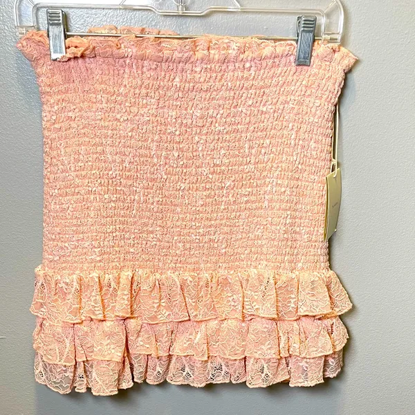 Tularosa‎ Women's NEW Solange Lace Skirt Blush Size Medium - Image 2