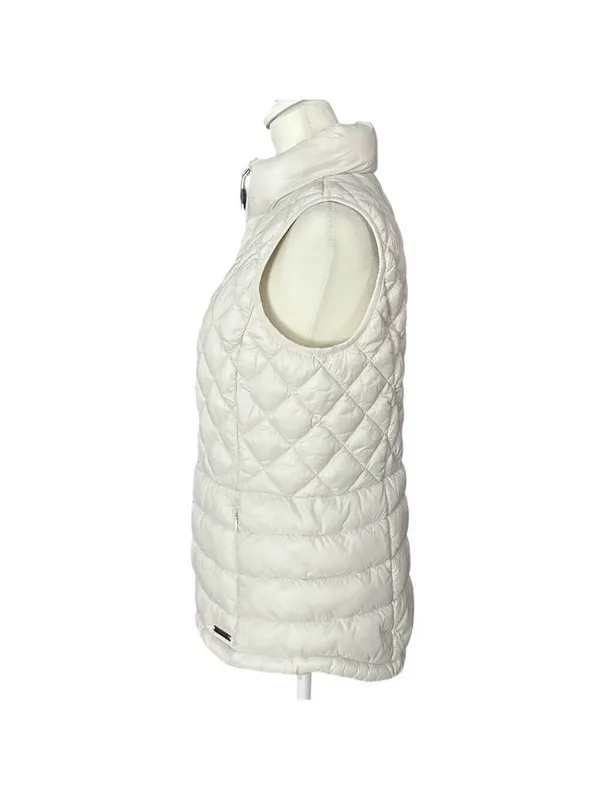 ZeroXposur Elena Quilted Vest with Pockets Full Zip White Size Small - Image 4