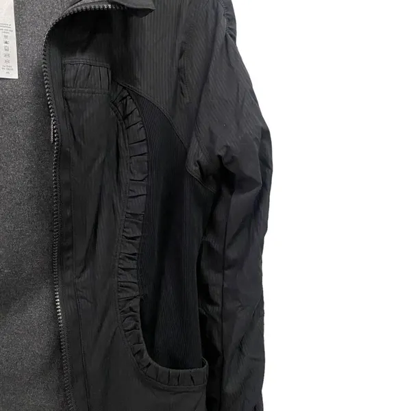 Lululemon Athletica Women’s 4‎ Full Zip Black Hoodie Jacket Ruched Lined - Image 7