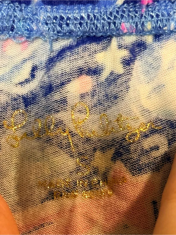 Lilly Pulitzer Women’s Blue Multi Pajama Pants Sleepwear Lounge Drawstring Whims - Image 5