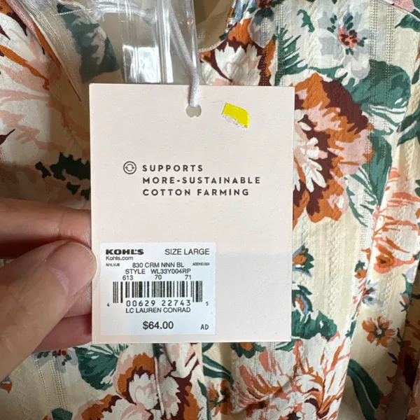 NWT Lauren Conrad floral shirt dress - Image 6