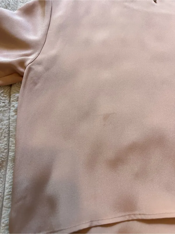 Cuyana cropped pink silk top size small - Image 13