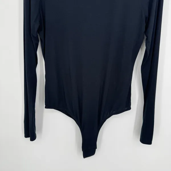 Hill House Luna Bodysuit XL Black Long Sleeve Turtleneck Layering Minimalist - Image 4