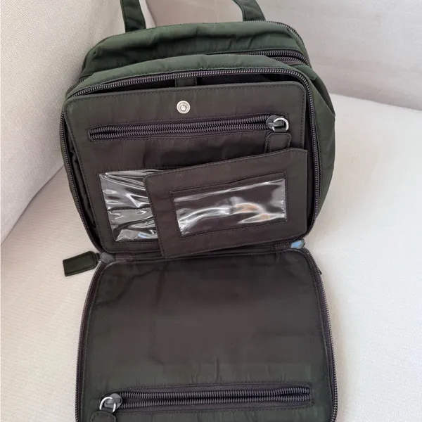 Prada Dark Green Nylon Toiletry Bag - Image 4