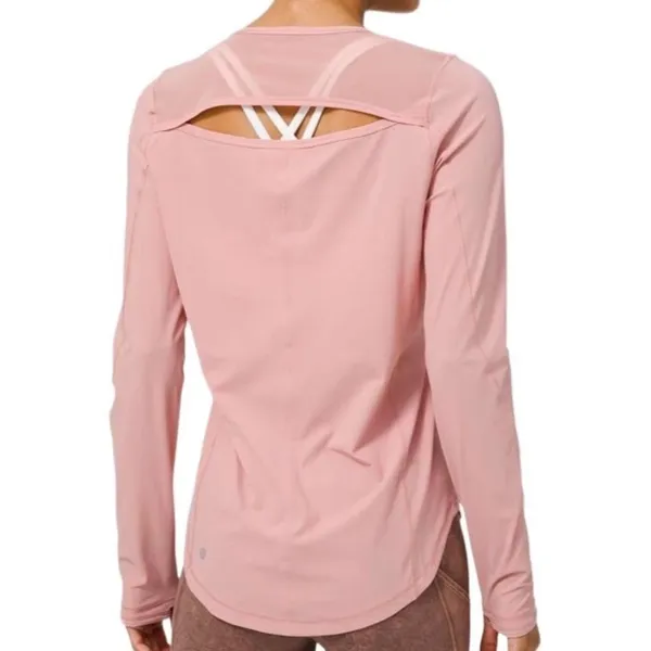 Lululemon Sculpt Long Sleeve Pink Pastel Size 6 UV Protection - Image 2