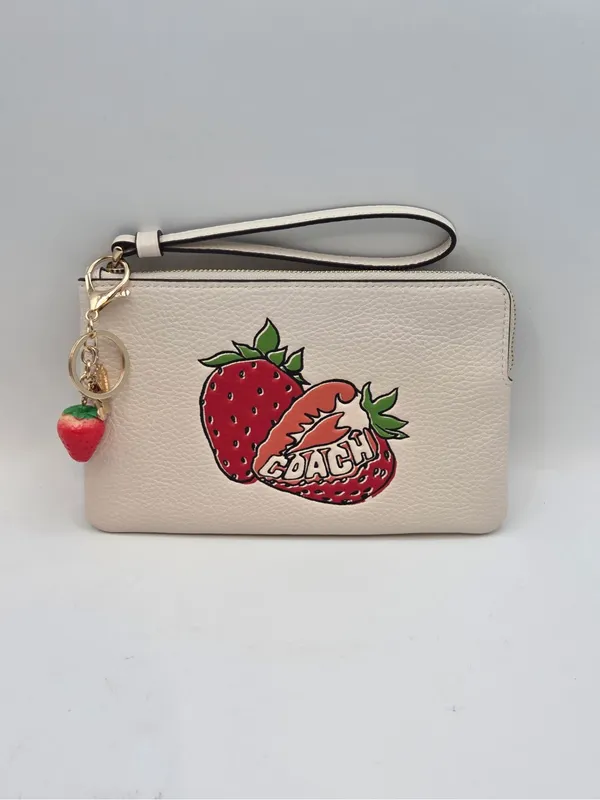 Coach Wristlet Strawberry Corner Zip With Strawberry Graphic new with tags - Image 2
