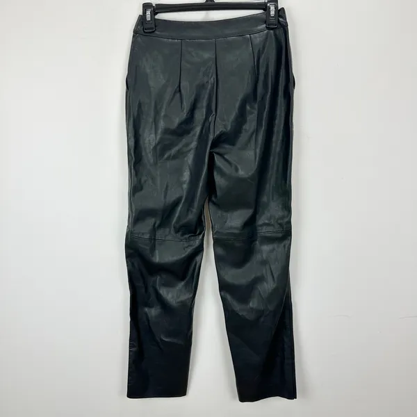 Lulus Open Minded Black Vegan Leather Pants High Waist Tapered Small NWT - Image 11
