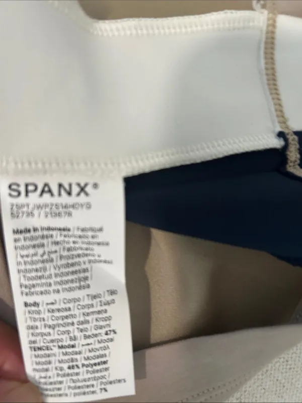 SPANX AIRESSENTIALS COLORBLOCK MINI T-SHIRT DRESS, Beige, Small, NEW NWT - Image 10