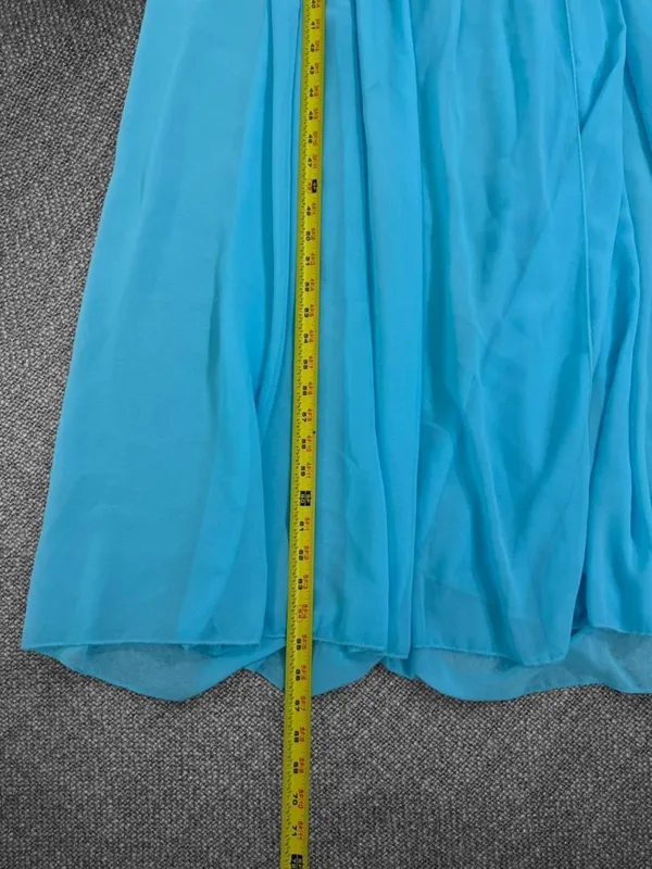 Light Blue Lace Chiffon Off‑Shoulder Gown Size XL - Image 6