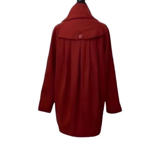 H&M Wool Blend Oversized Red/Plum jacket (Size 4) - Image 3