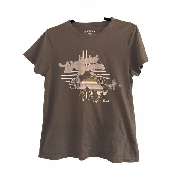 ✨Ariat Women's Weekend Warrior Banyan Bark Sz Medium Tee✨ - Image 3