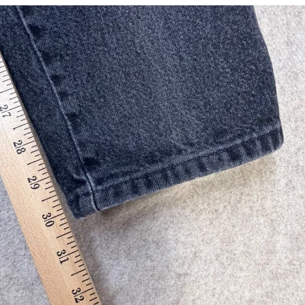 Wrangler Vintage High Waisted Black Straight Leg Jeans Made in USA Sz 8 Western - Image 7