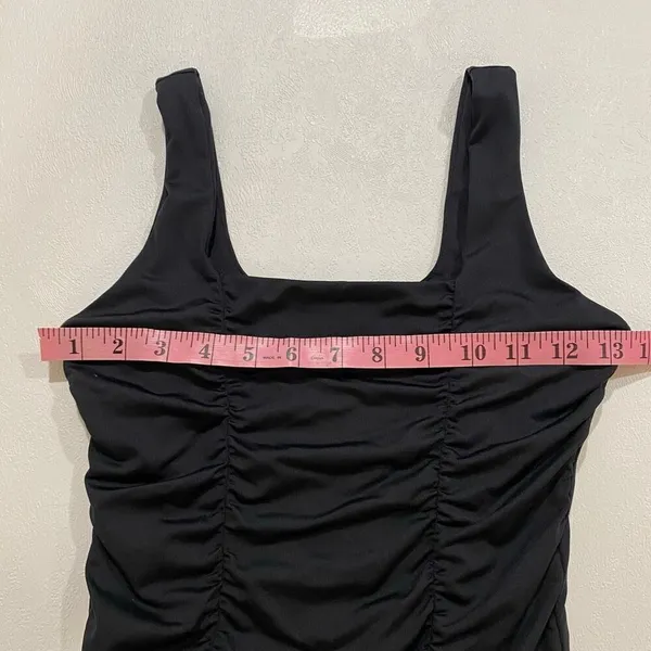 Abercrombie & Fitch Soft Collection Ruched Black Bodysuit Size XS - Image 4