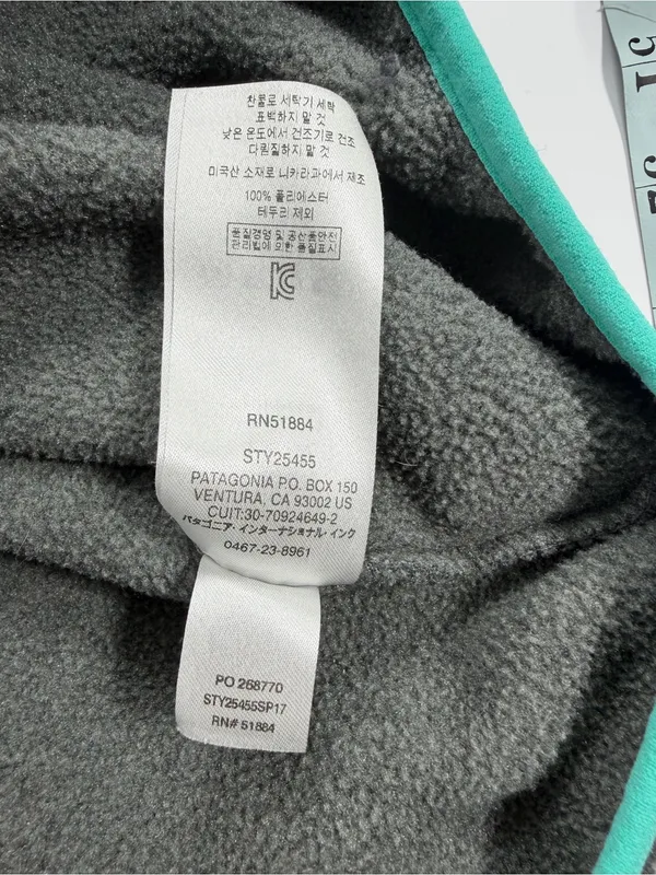 Patagonia Gray Synchilla Fleece with‎ Coral Trim - Image 6