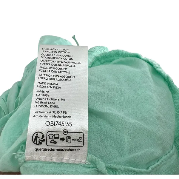 Urban Outfitters Kimchi Blue Belladonna Dress Ruched Mini Turquoise Size Medium‎ - Image 15