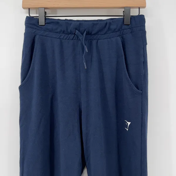 Gymshark Women S Gym to Lounge High Rise‎ Jogger Navy Blue Pockets Stretch Comfy - Image 2
