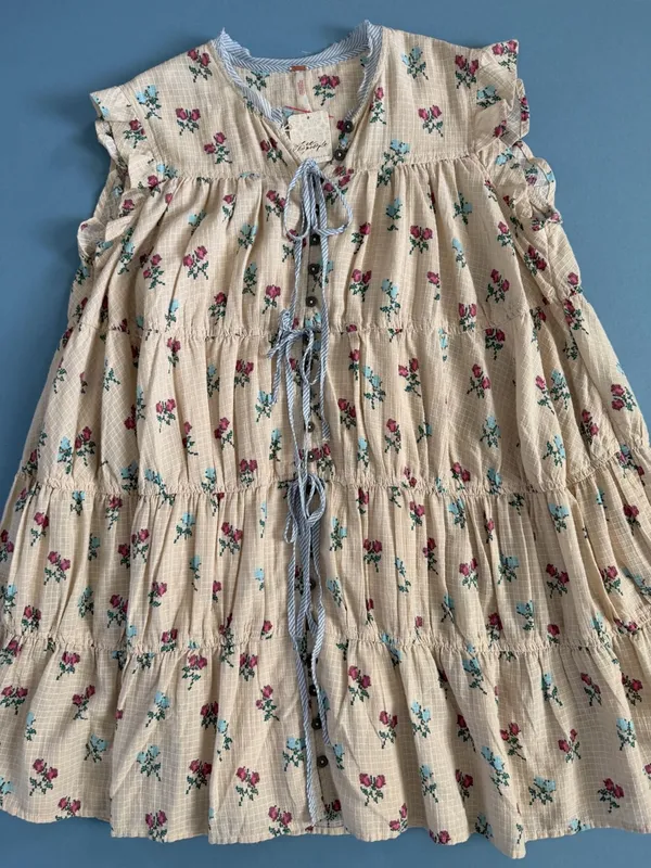 NWT Free People Sundown Ivory‎ Combo Ditsy Floral Cottagecore Boho Tunic Dress - Image 6