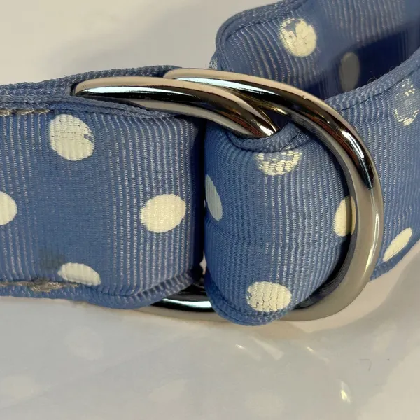 Eliza B Belt Polka Dot‎ Blue White D Ring Small - Image 9
