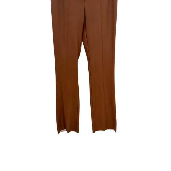 NA-KD Cognac Brown‎ Flared PU Faux Leather Pants High Rise NWT EU 36 US 6 - Image 4