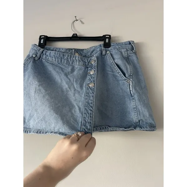 We The Free Wynne Denim Skirt Size 32 Boho Contemporary Edgy Cute Retro Vibes - Image 10