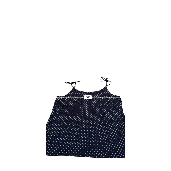 Eddie Bauer NWT Gatecheck Tie Strap Tank Top Women's Medium Navy Polka‎ Dot - Image 3