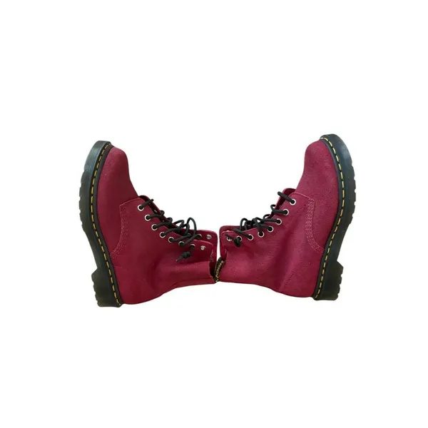 Dr Martens 1460 Pascal Combat Boots Red Cherry Glitter Womens Size 7 - Image 4