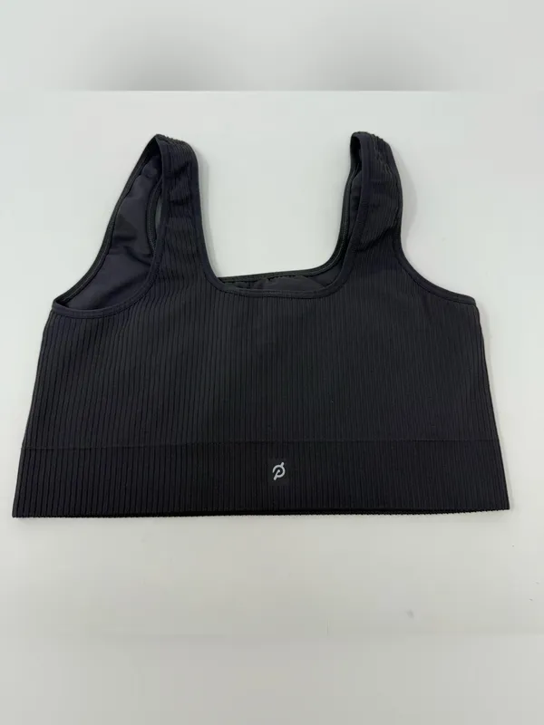 Peloton Dark Grey Ribbed Sports Bra Medium/Large Cycle Athletic Athleisure - Image 6