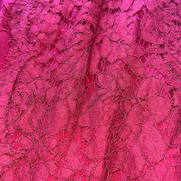 Fame and Partners The Everett Gown Floral Lace High Slit Maroon Red 0‎ - Image 8
