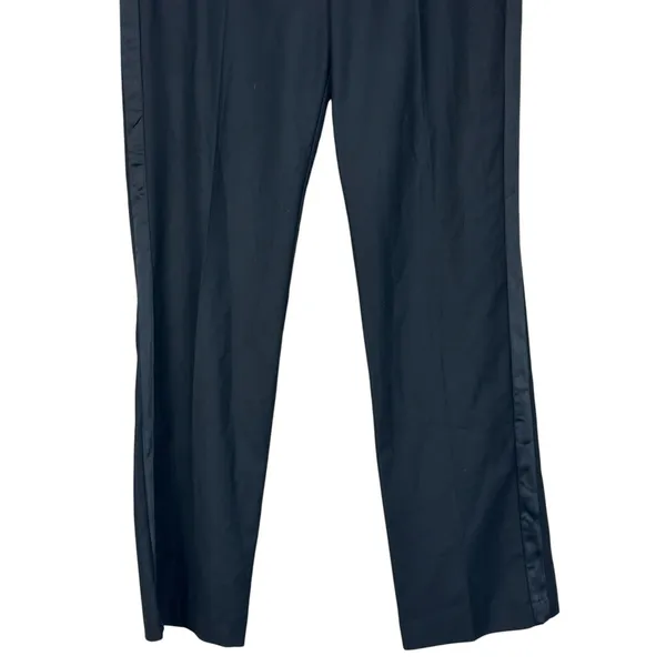 Zara Dress Pants Womens M Black Pleated Straight Leg Minimalist Classic Career - Image 3