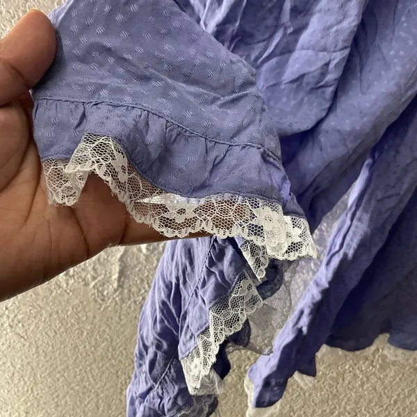 Anthropologie Periwinkle Lace Trim L - Image 6