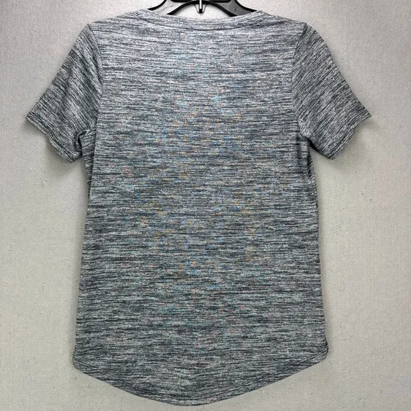 Athleta Top Women's XS Breezy Scoop V-Neck Tee Heather Gray Activewear 980776 - Image 4