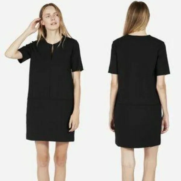 Abercrombie & Fitch Women's Size Medium Short Sleeve Ponte Shift Dress Black - Image 2