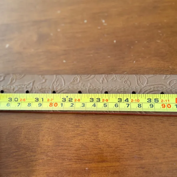 Velez Artisan Leather Belt Size XL Red Brown Western Artisan Boho Folk Columbia - Image 4
