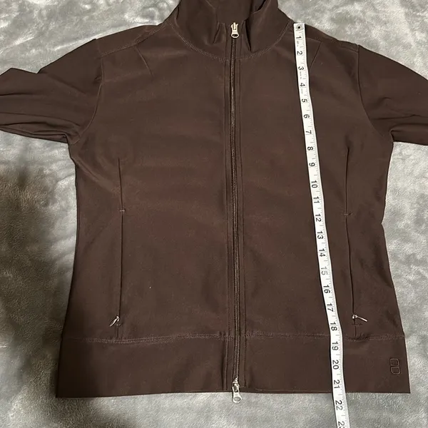 Lucy Activewear Women’s size medium Full Zip Motion yoga Jacket Brown - Image 8