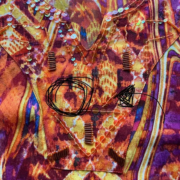 Chicos Blouse Womens Size 2 Large Multicolor Silk Sheer Beaded Tunic Top Boho - Image 14
